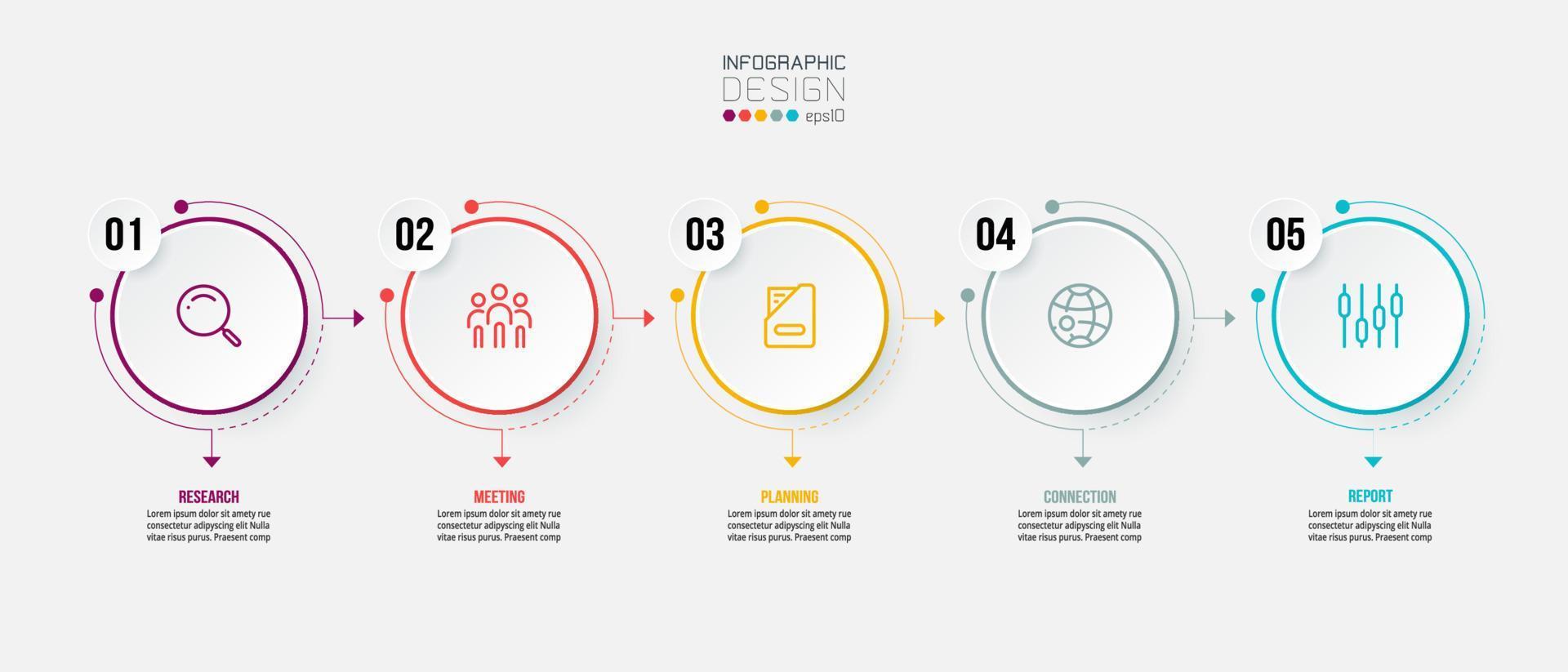 modèle d'infographie entreprise graphique chronologique. vecteur