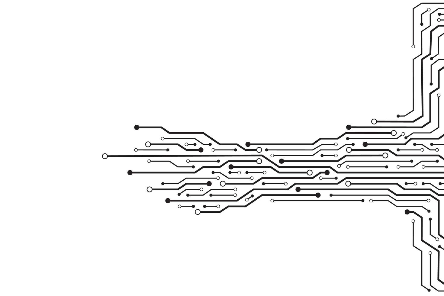 conception de circuit noir sur blanc vecteur