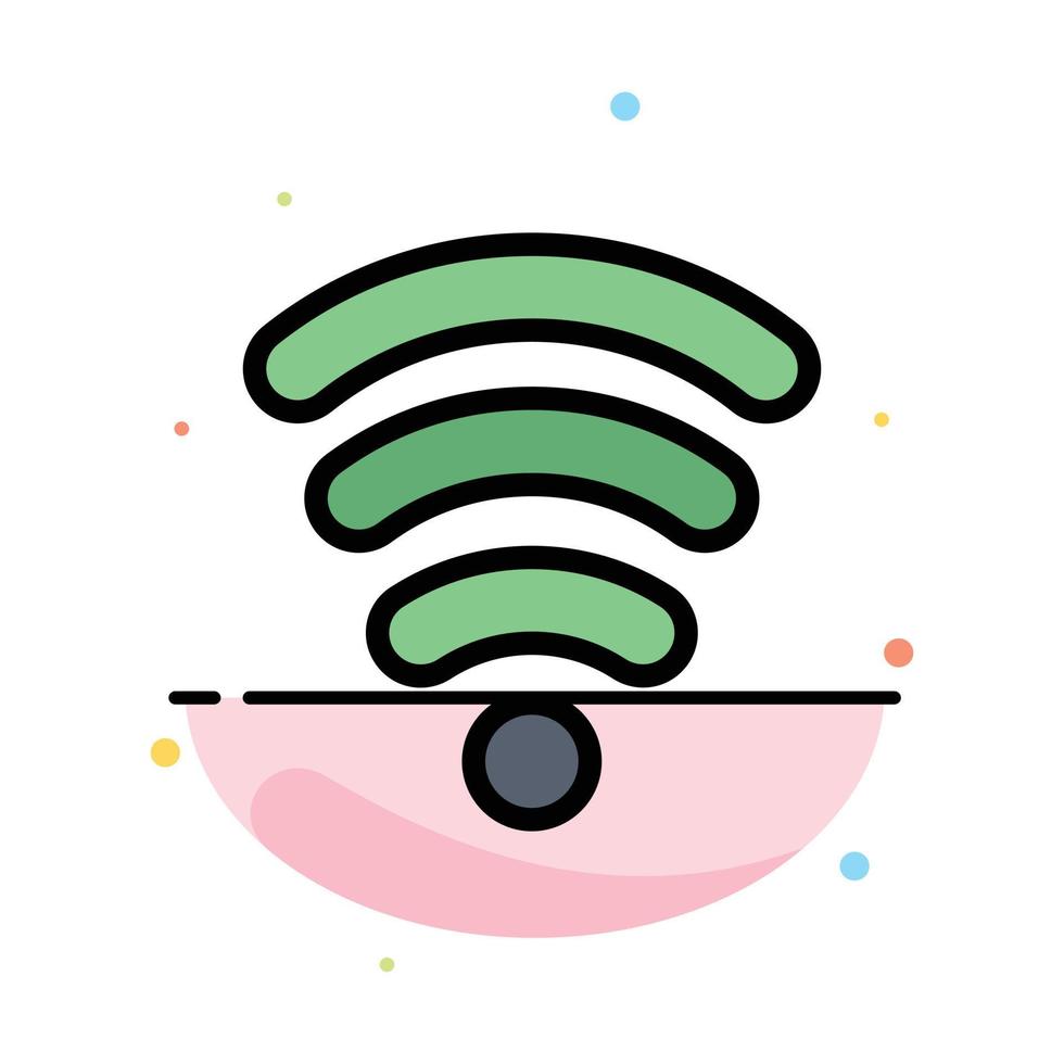 modèle d'icône de couleur plate abstraite de signal de services wifi vecteur