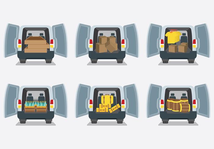 Vecteur d'icônes de démarrage automatique de voiture