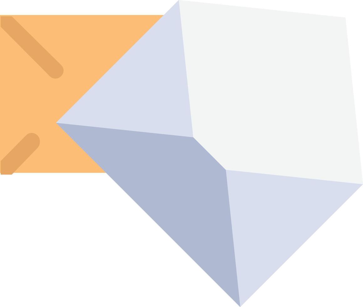 message de courrier d'affaires ouvert modèle de bannière d'icône de vecteur d'icône de couleur plate