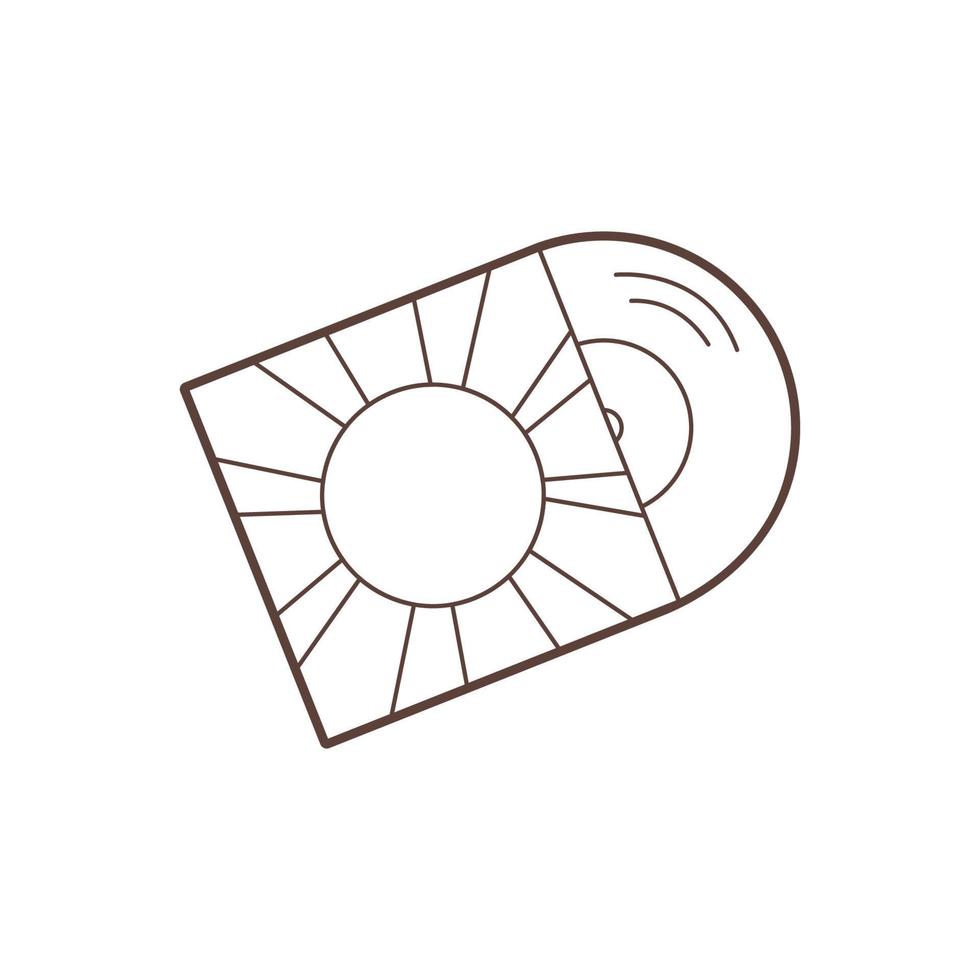 disque vinyle. illustration linéaire vectorielle. vecteur