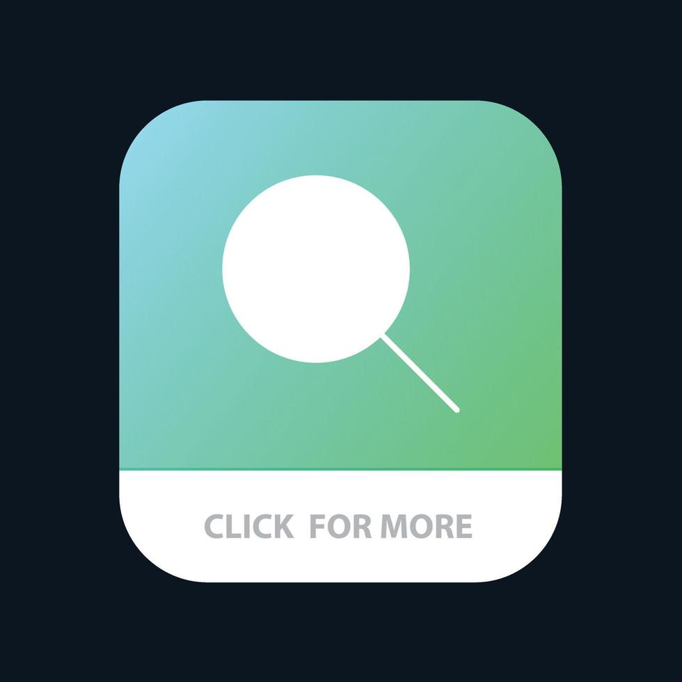recherche de recherche bouton d'application mobile de base de l'interface utilisateur version de glyphe android et ios vecteur