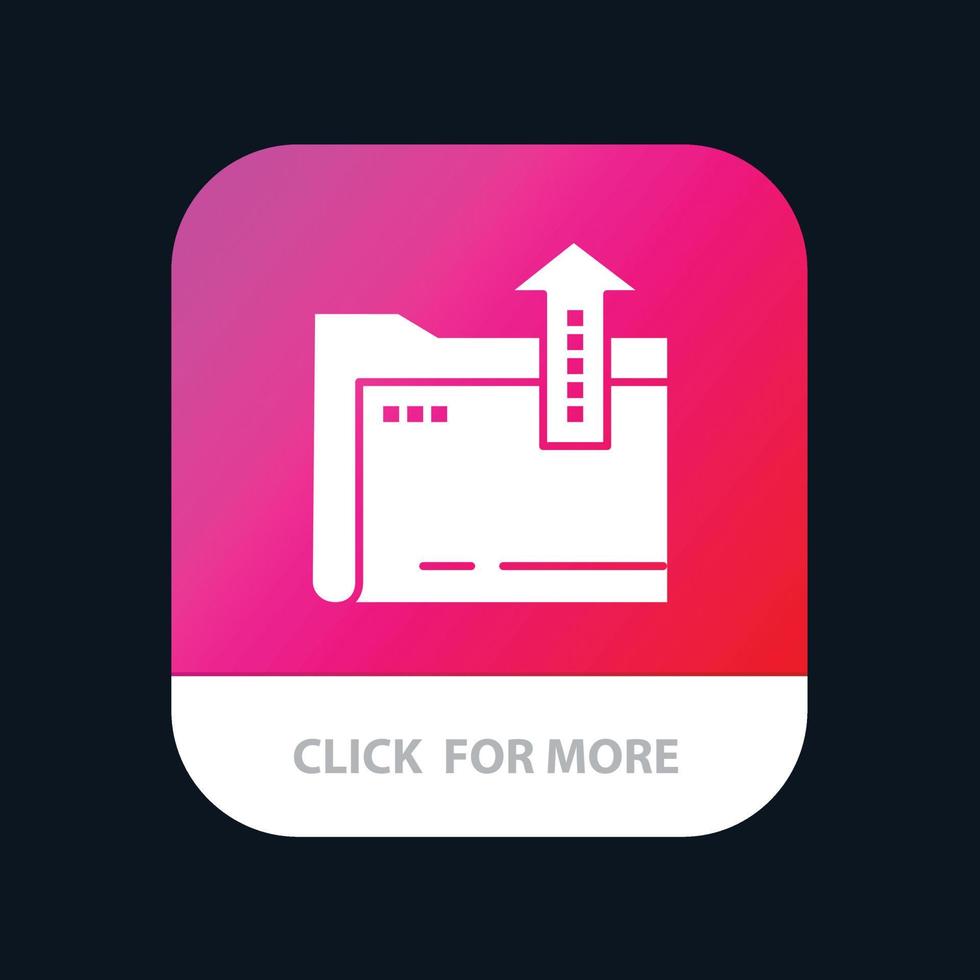 conception d'icône d'application mobile de stockage de fichiers de dossier vecteur