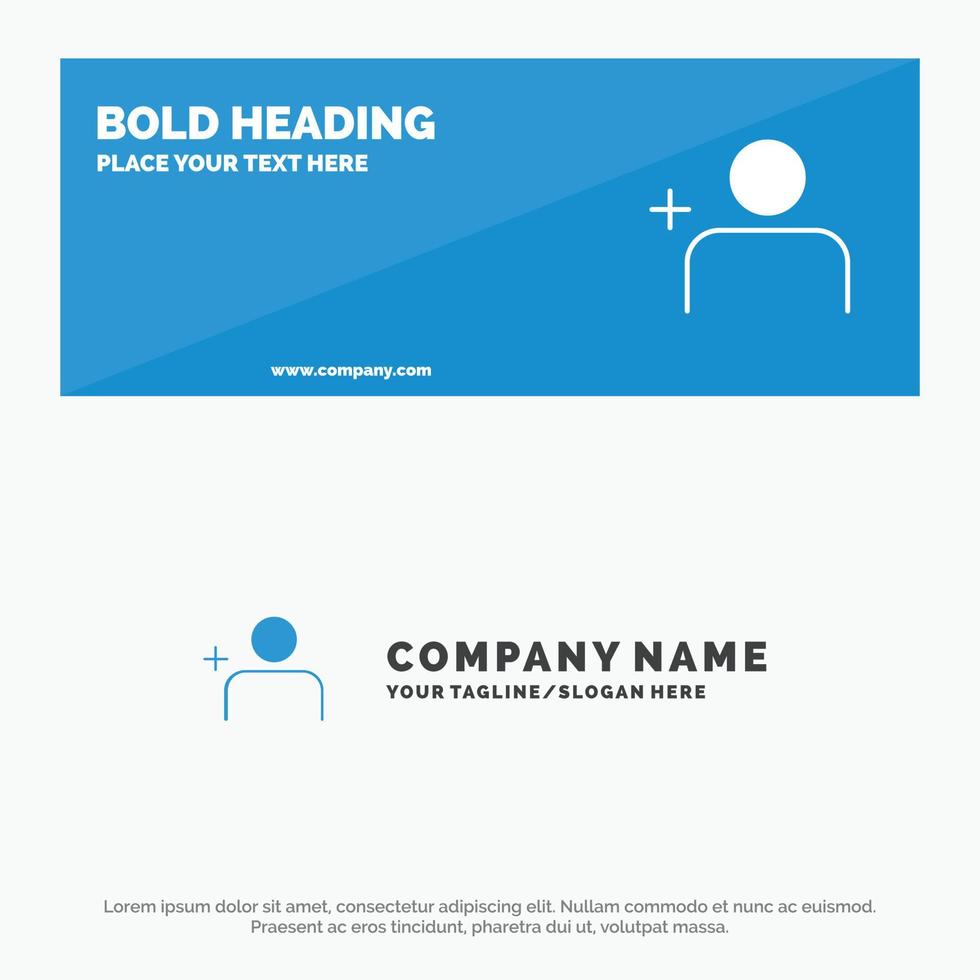 découvrir les gens instagram définit une bannière de site Web d'icône solide et un modèle de logo d'entreprise vecteur