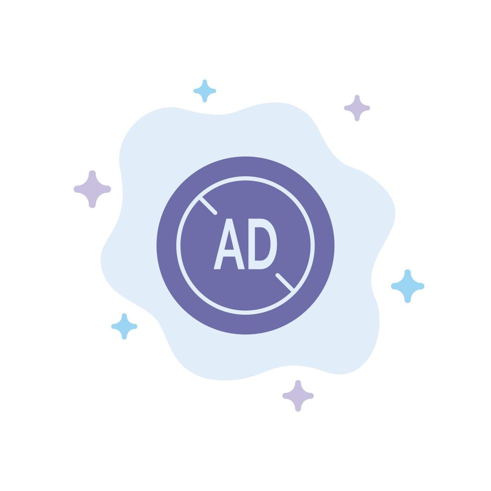 bloqueur de publicités bloqueur de publicités icône bleue numérique sur fond de nuage abstrait vecteur
