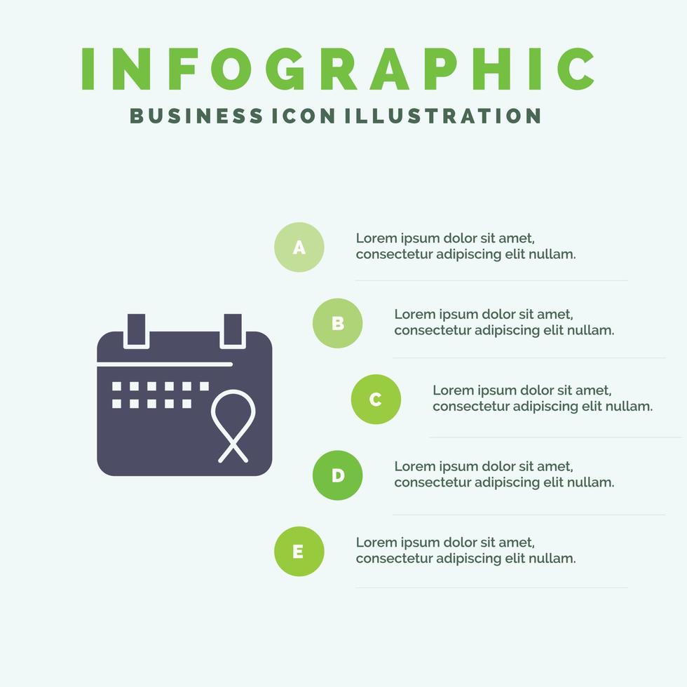 calendrier amour opération date infographie modèle de présentation présentation en 5 étapes vecteur