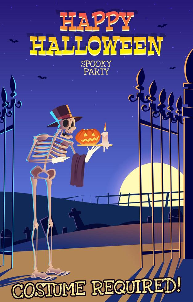 invitation de fête dhalloween heureux vecteur