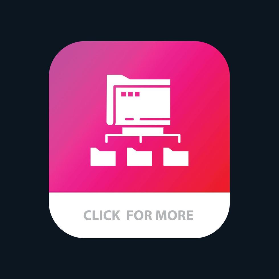 dossier dossiers réseau informatique application mobile icône conception vecteur
