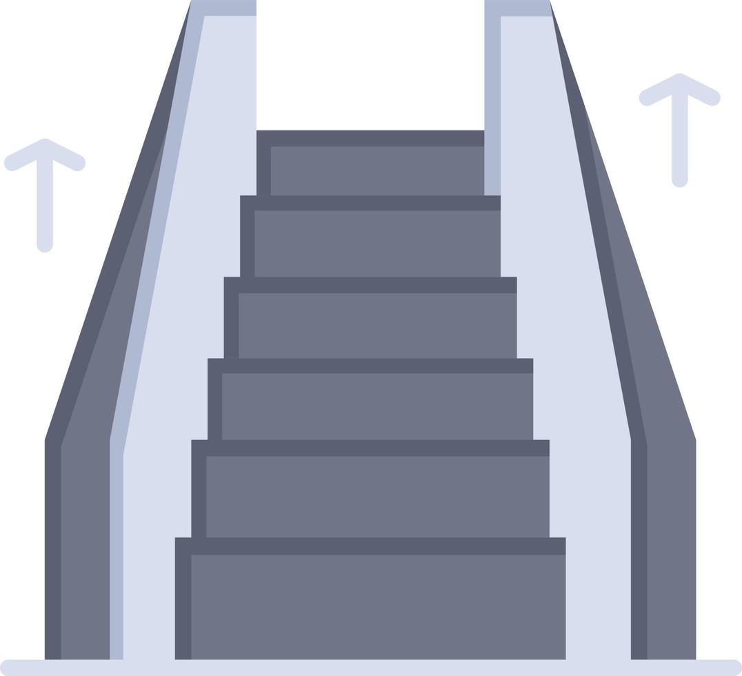 modèle de bannière d'icône de vecteur d'icône de couleur plate d'échelle électrique d'ascenseur d'escalier
