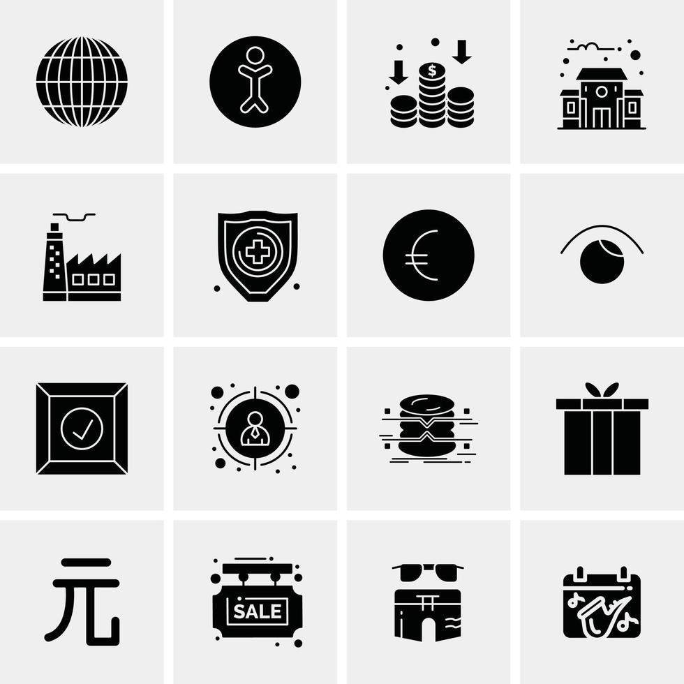 16 icônes universelles d'affaires vector illustration d'icône créative à utiliser dans les projets liés au web et au mobile