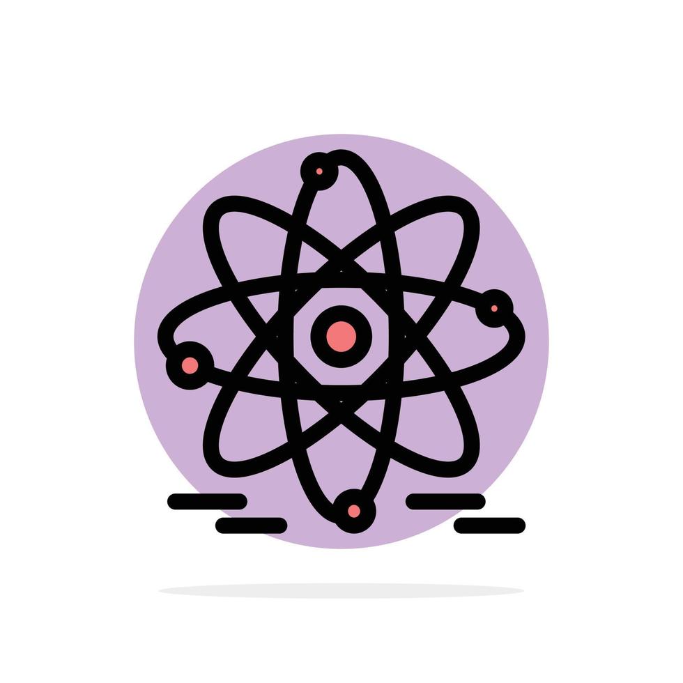 atome éducation nucléaire abstrait cercle fond plat couleur icône vecteur