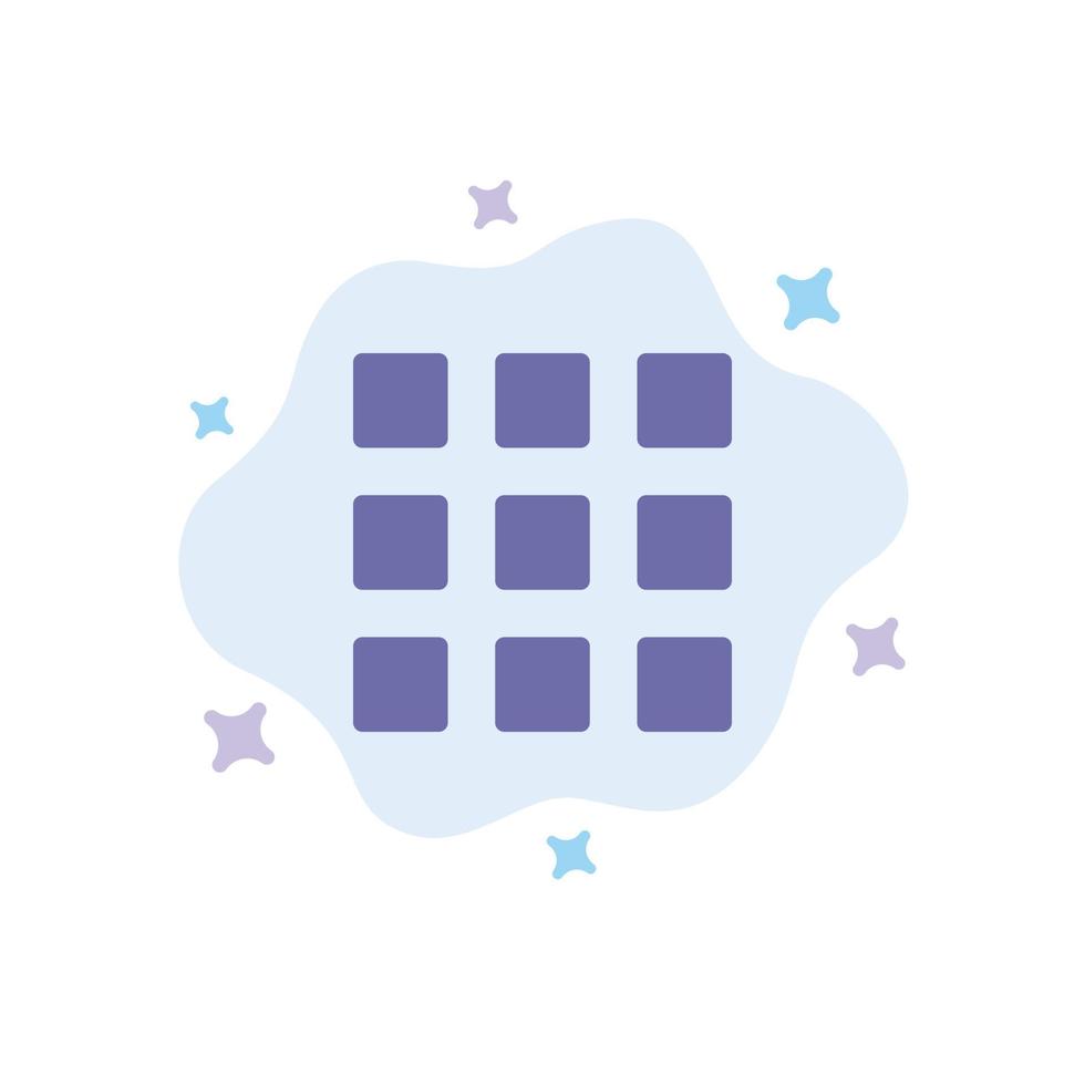 icône bleue de carrés de forme de grille de Web sur le fond abstrait de nuage vecteur