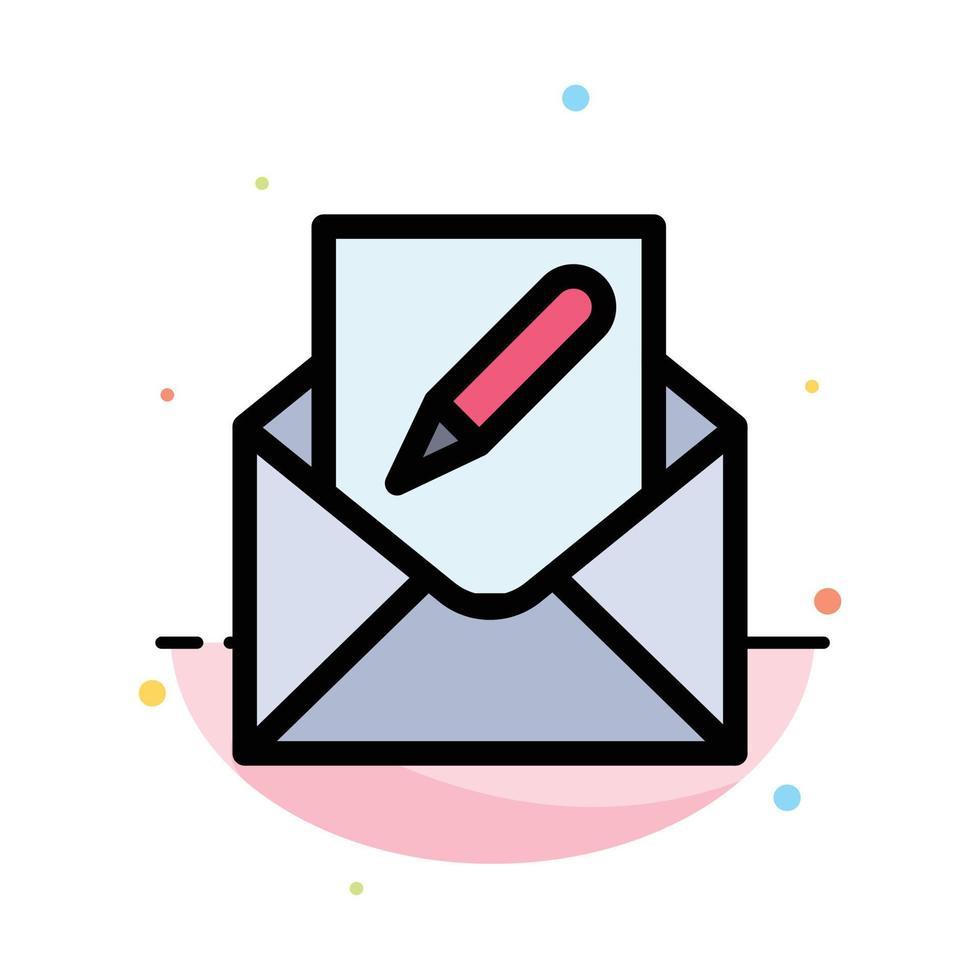 composer modifier e-mail enveloppe mail résumé plat couleur icône modèle vecteur
