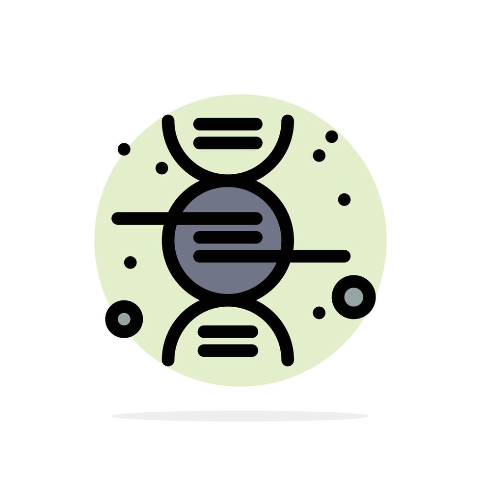 icône de couleur plate de fond de cercle abstrait science recherche adn vecteur