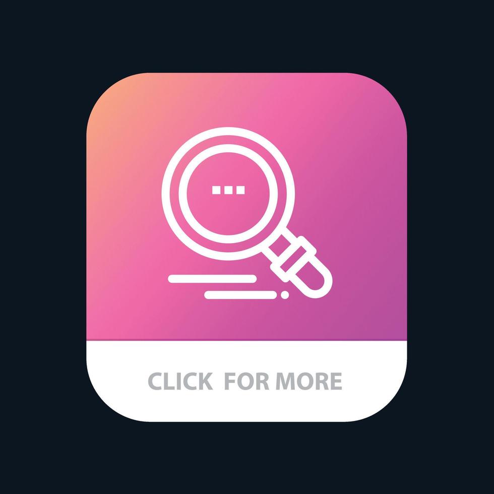 rechercher trouver la motivation bouton d'application mobile version de ligne android et ios vecteur