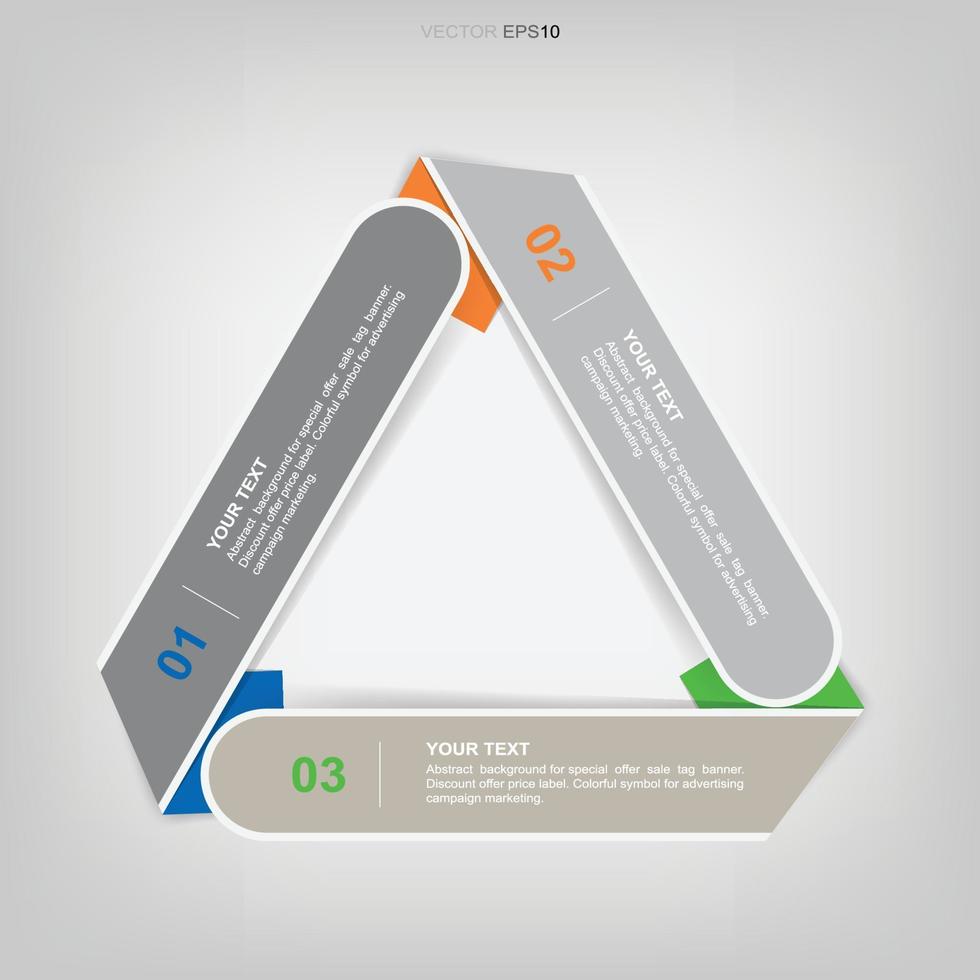 étiquette de papier de bannière pour l'arrière-plan du modèle d'entreprise. vecteur. vecteur