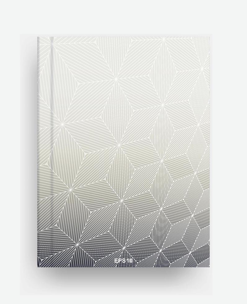 modèle de magazine avec couverture de fond géométrique en demi-teinte. couverture de modèle de cahier pour le fond. vecteur. vecteur