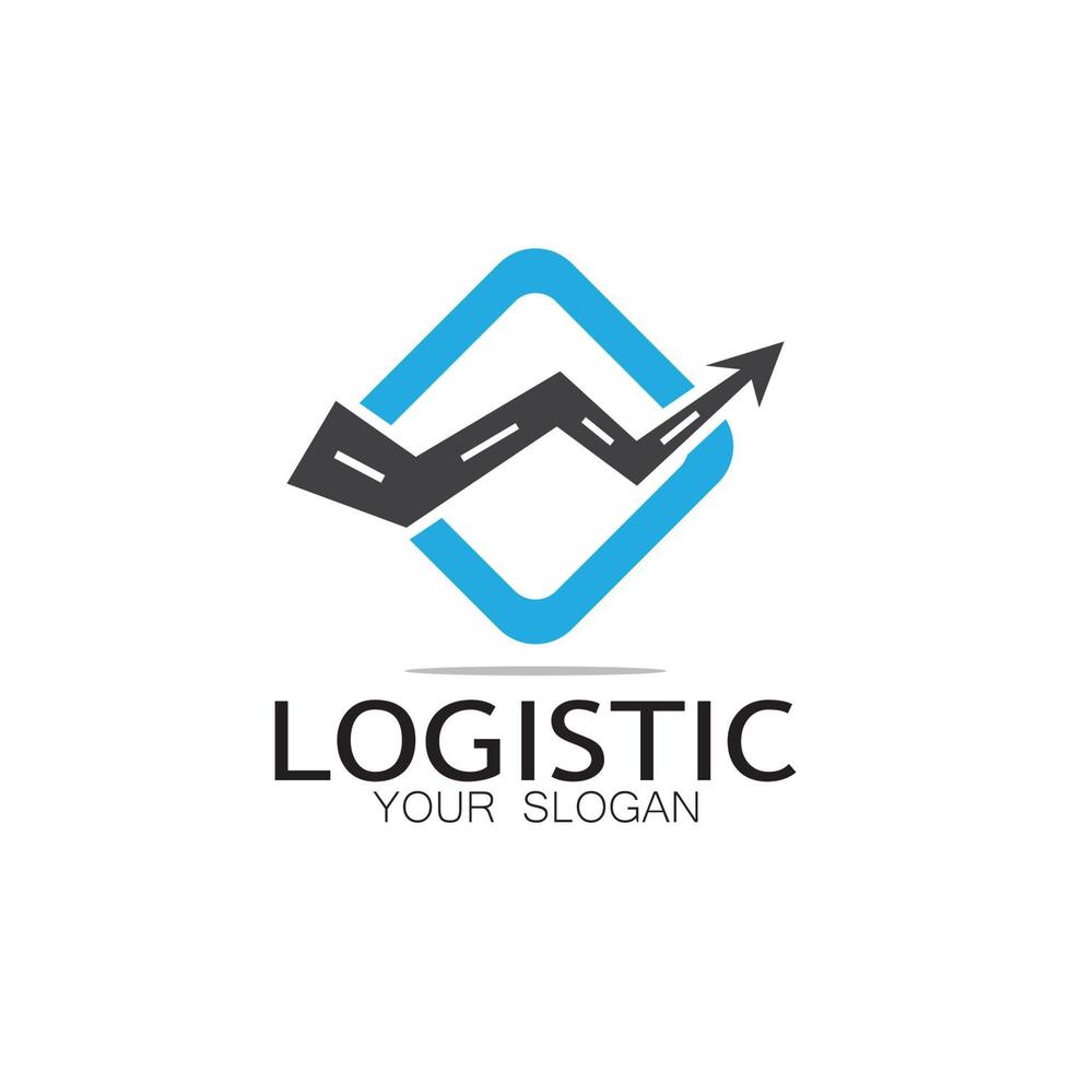 logistique logo icône illustration vecteur conception distribution symbole livraison de marchandises économie finance