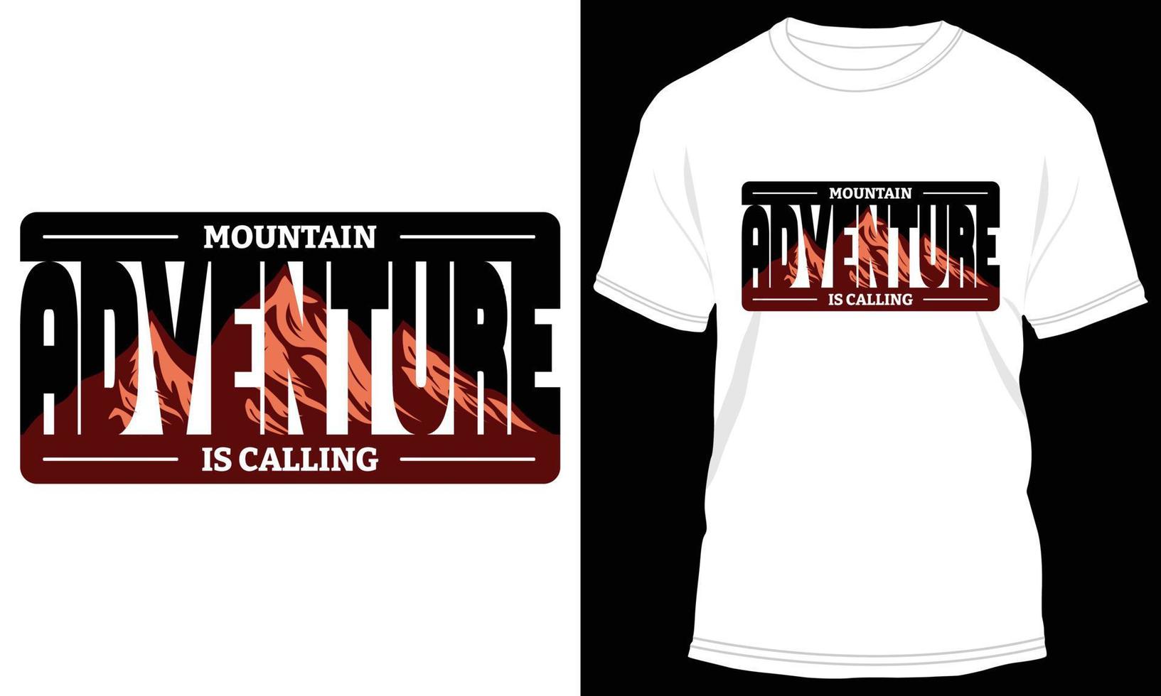 graphique de conception de t-shirt aventure en montagne vecteur