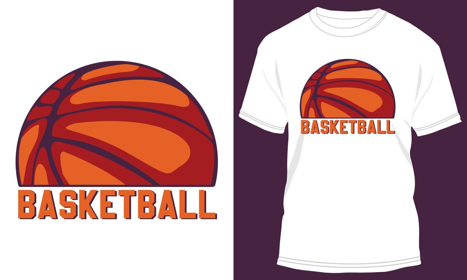 graphique vectoriel de conception de t-shirt de basket-ball