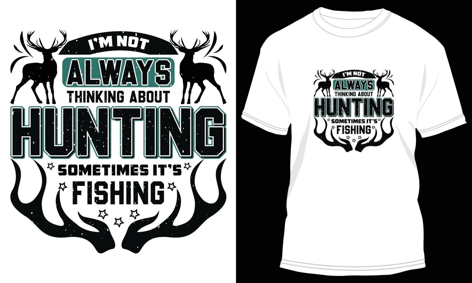 graphique de conception de t-shirt de chasse vecteur