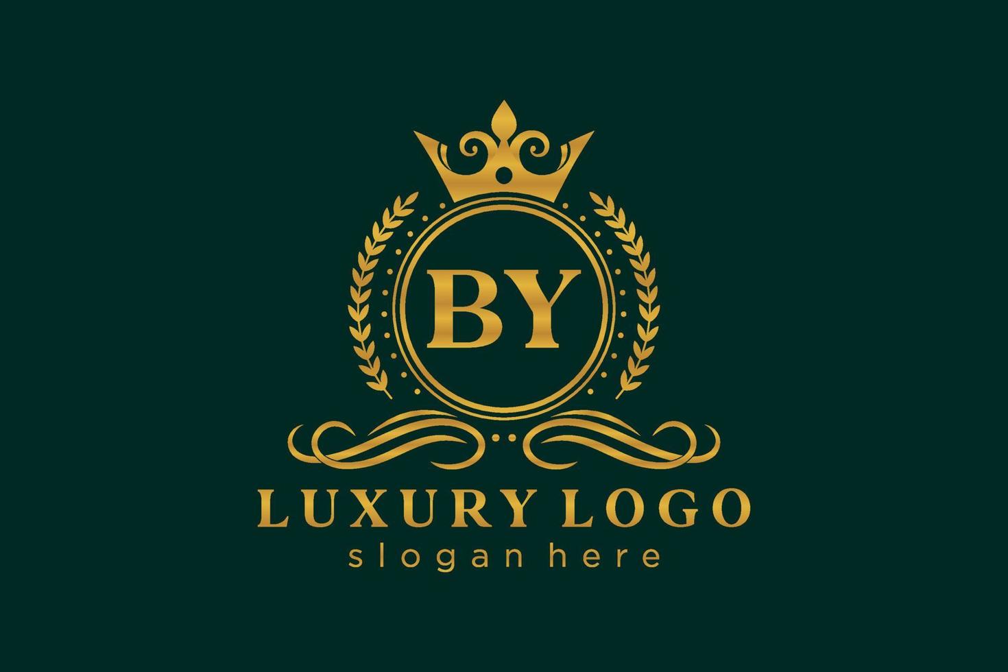 initial par lettre modèle de logo de luxe royal en art vectoriel pour restaurant, royauté, boutique, café, hôtel, héraldique, bijoux, mode et autres illustrations vectorielles.