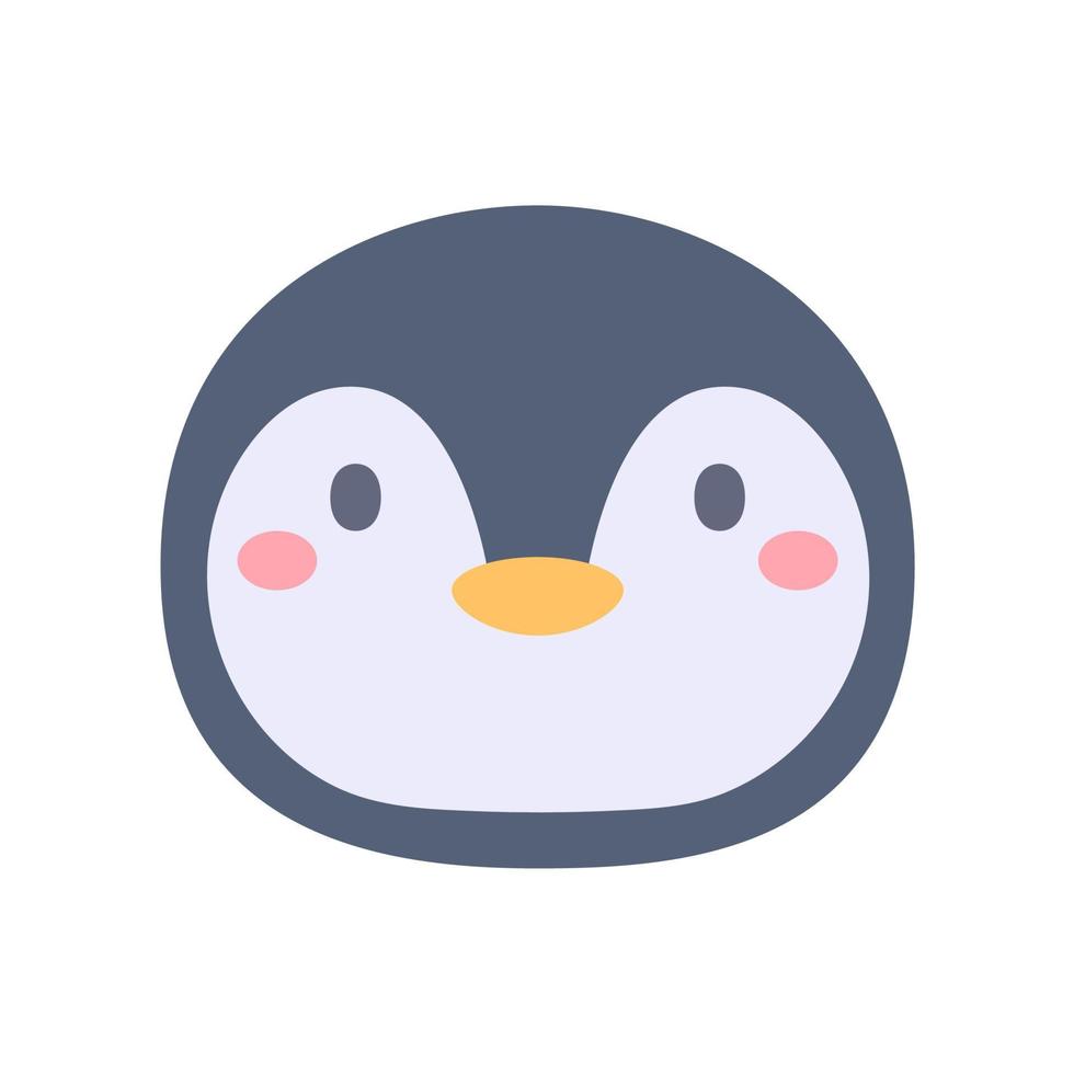 pingouin de vecteur. conception de visage d'animal mignon pour les enfants vecteur
