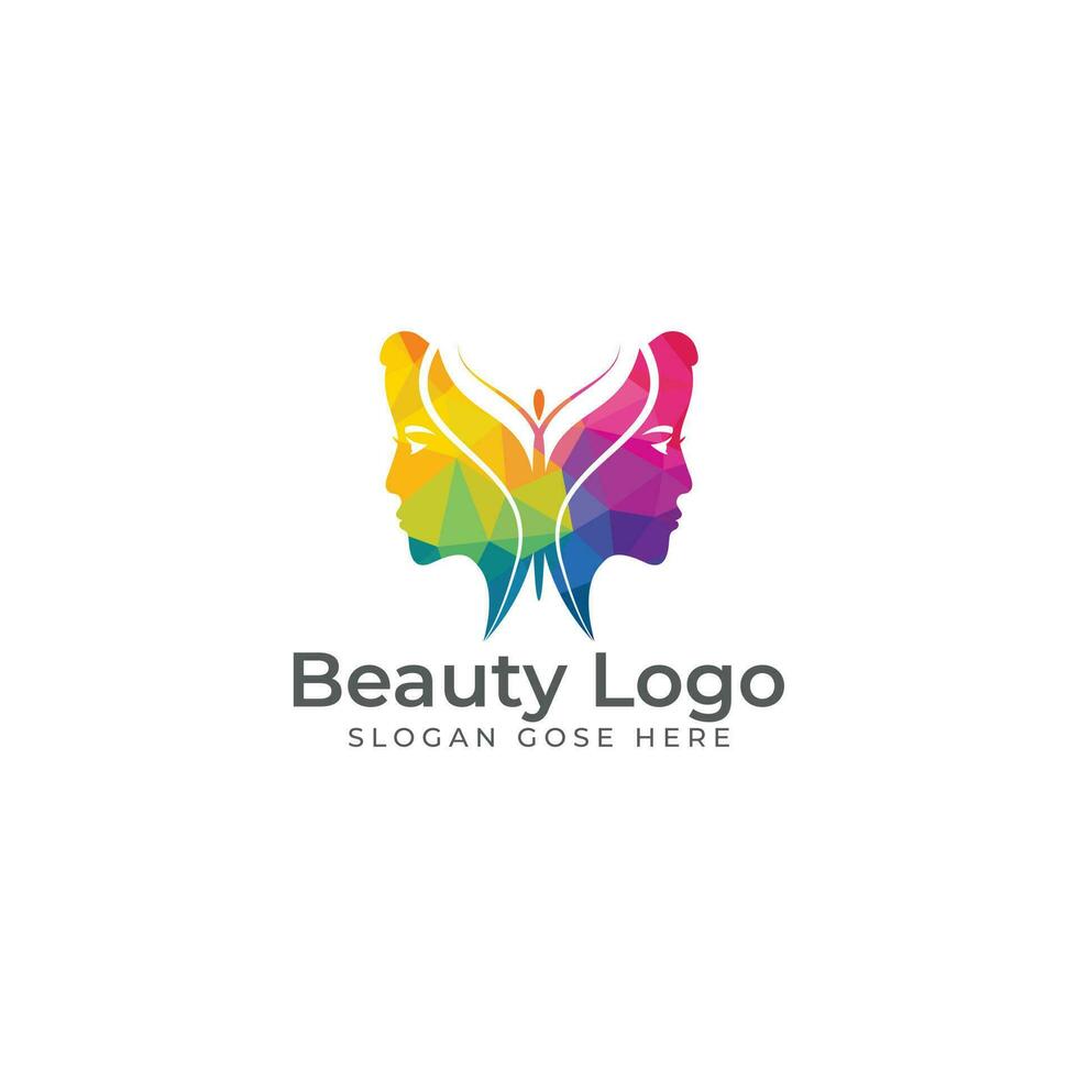 création de logo de spa et de salon. symbole de cosmétiques et maquilleurs, illustration de logos de salon de beauté. vecteur