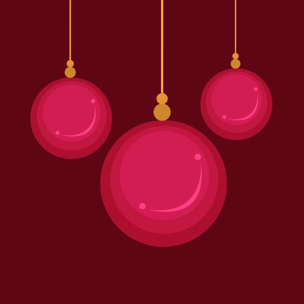 illustration vectorielle de décoration de boule de noël pour la conception graphique et l'élément décoratif vecteur