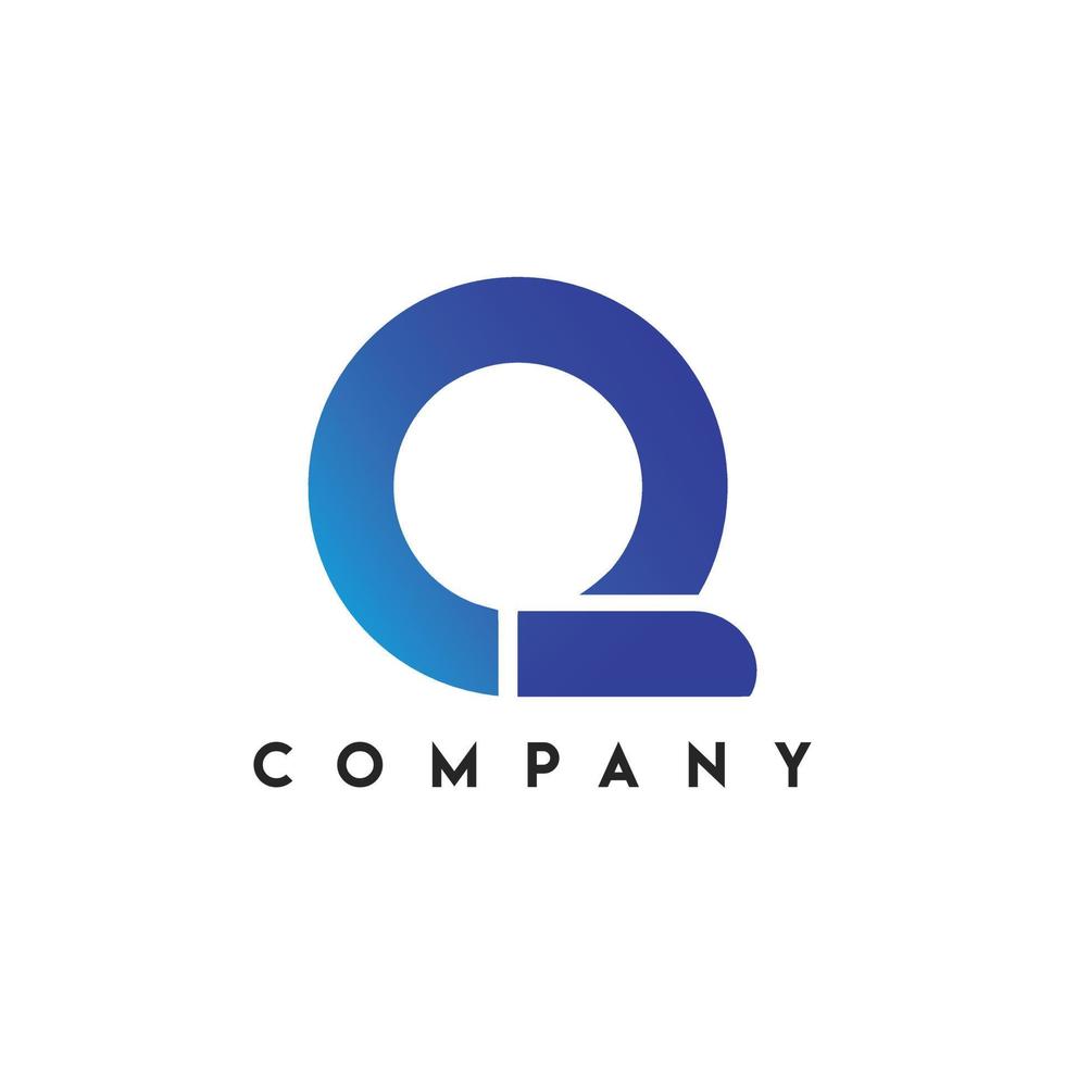 logo de la lettre q, logo de la lettre q logo de l'alphabet vecteur