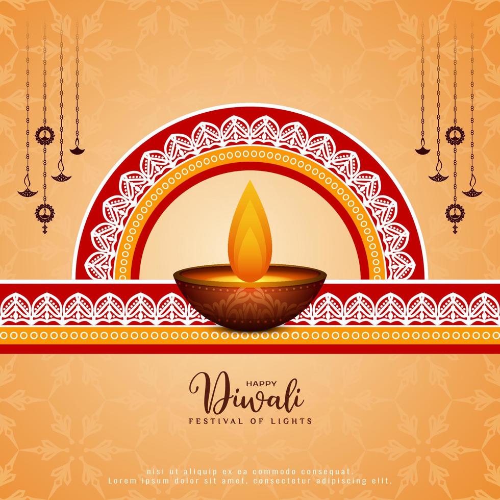 happy diwali festival célébration conception de fond religieux ethnique vecteur