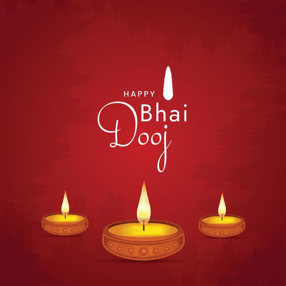 heureux bhai dooj publication sur les réseaux sociaux vecteur