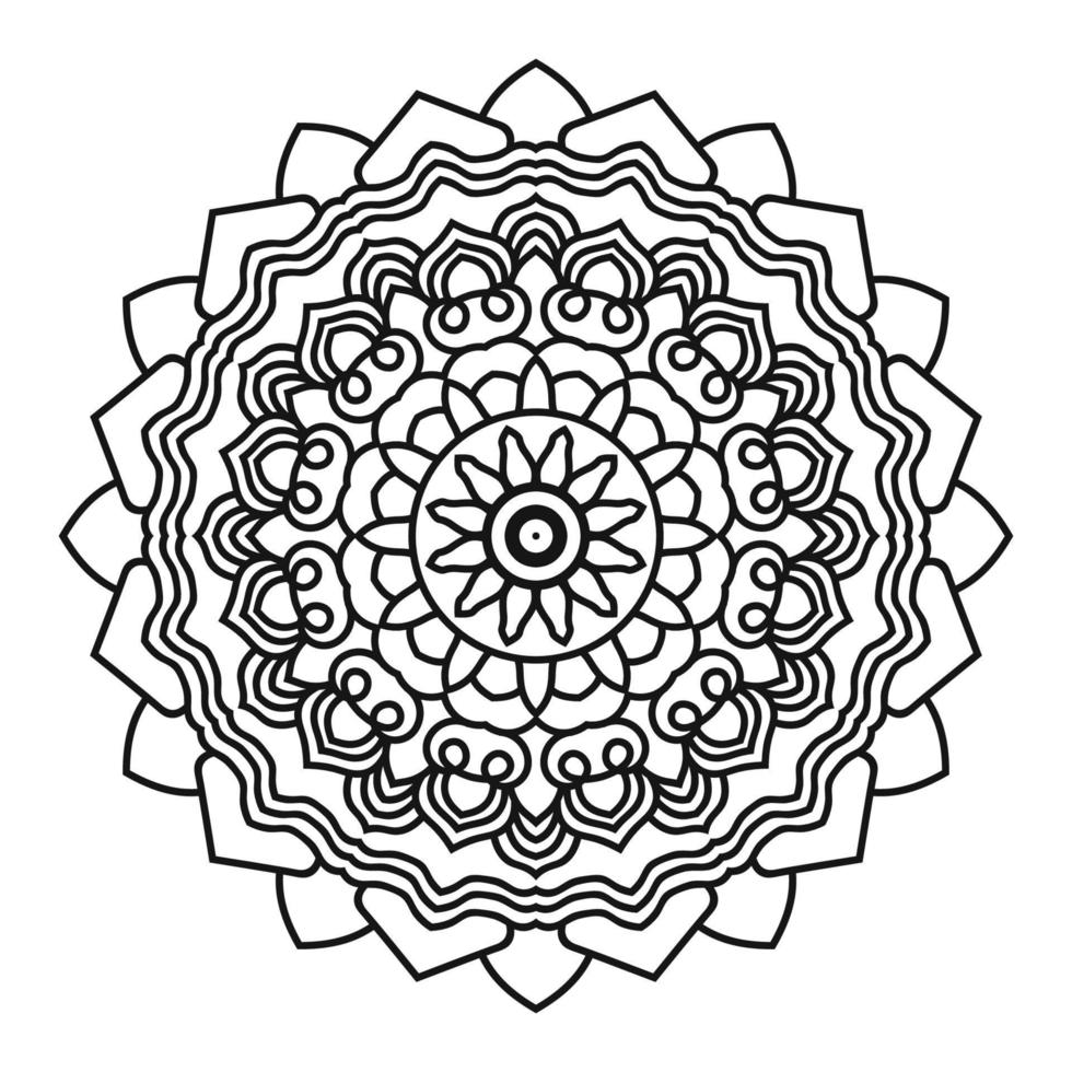 dessins décoratifs de mandala pour livre de coloriage vecteur