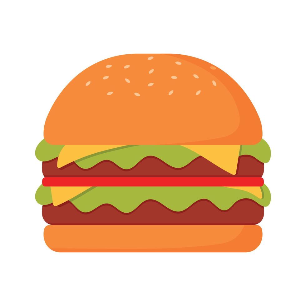 burger restauration rapide icône clipart illustration vectorielle vecteur