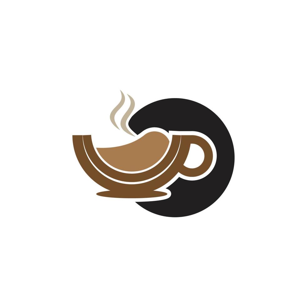 logo de grains de café vecteur