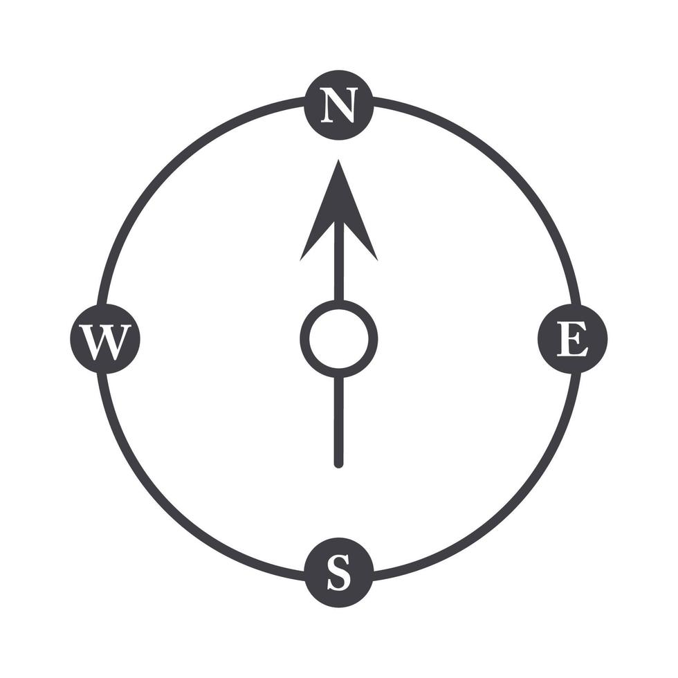 boussole rose découverte voyage cartographie équipement ligne conception icône vecteur