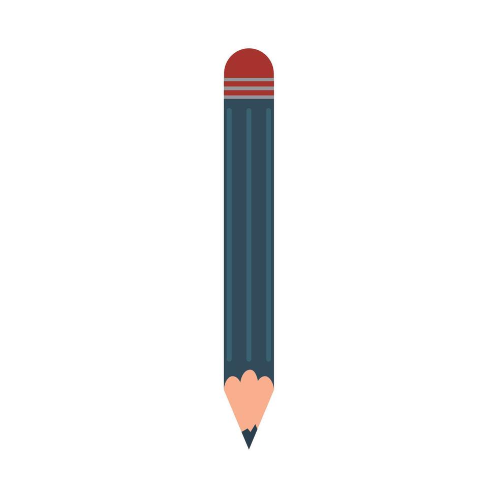 crayon fournitures de bureau papeterie travail icône de style plat vecteur