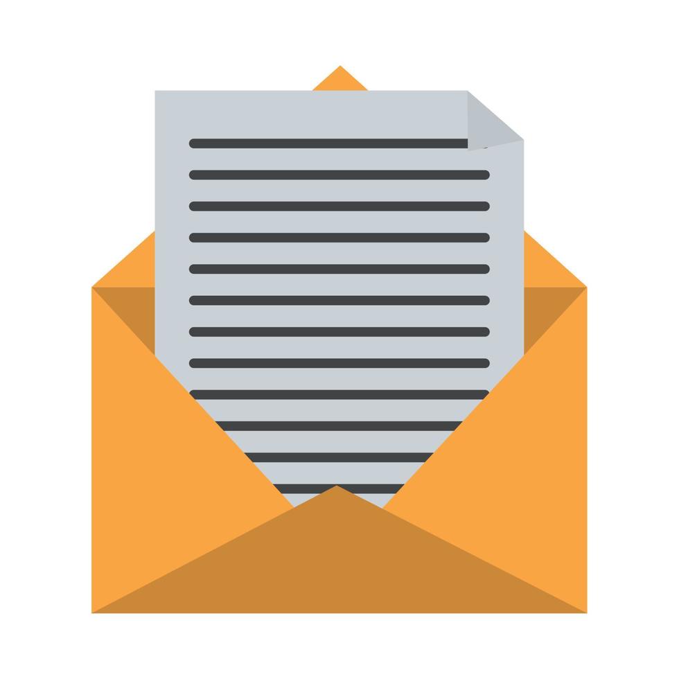 Courrier papier enveloppe lettre communication icône du design isolé vecteur