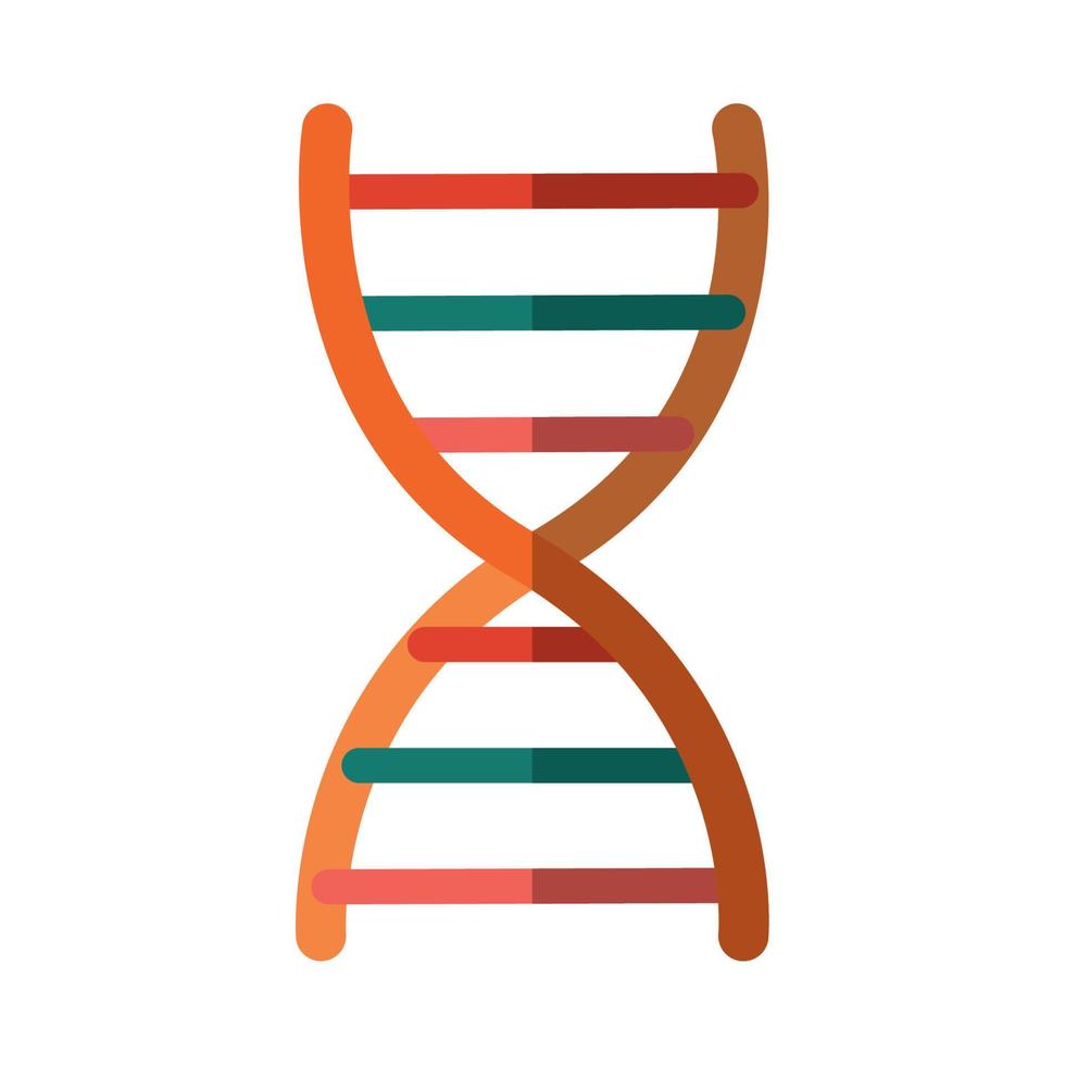 éducation scolaire adn science molécule icône plate avec ombre vecteur