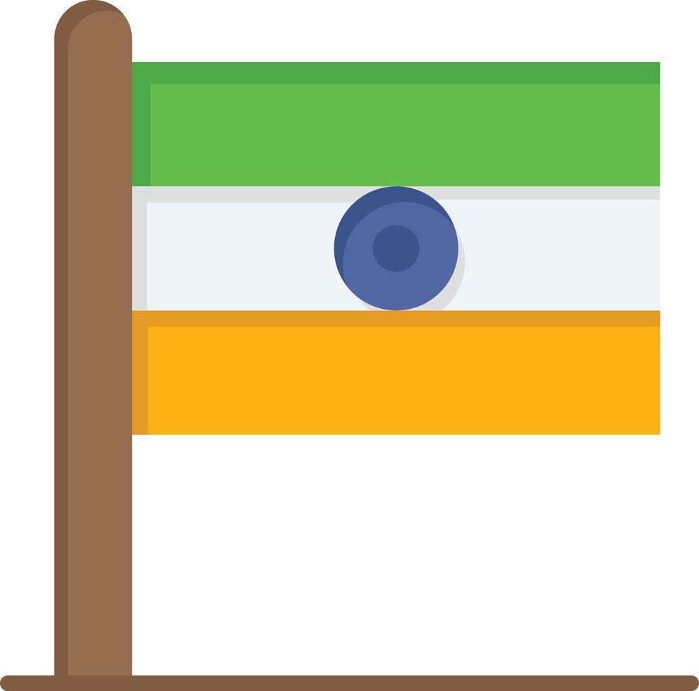 drapeau indien signe jour plat couleur icône vecteur icône modèle de bannière
