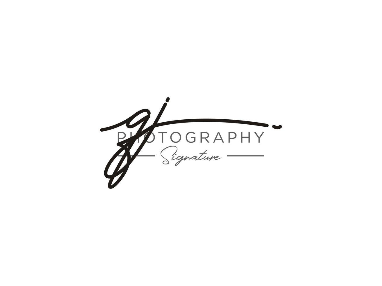 lettre qj signature logo template vecteur