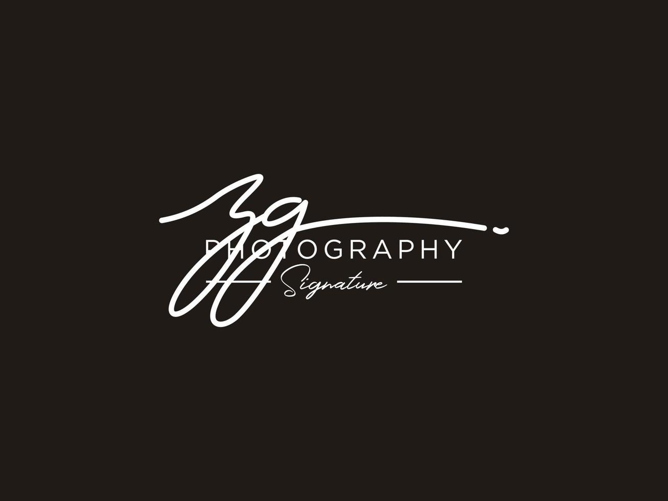 lettre zg signature logo template vecteur