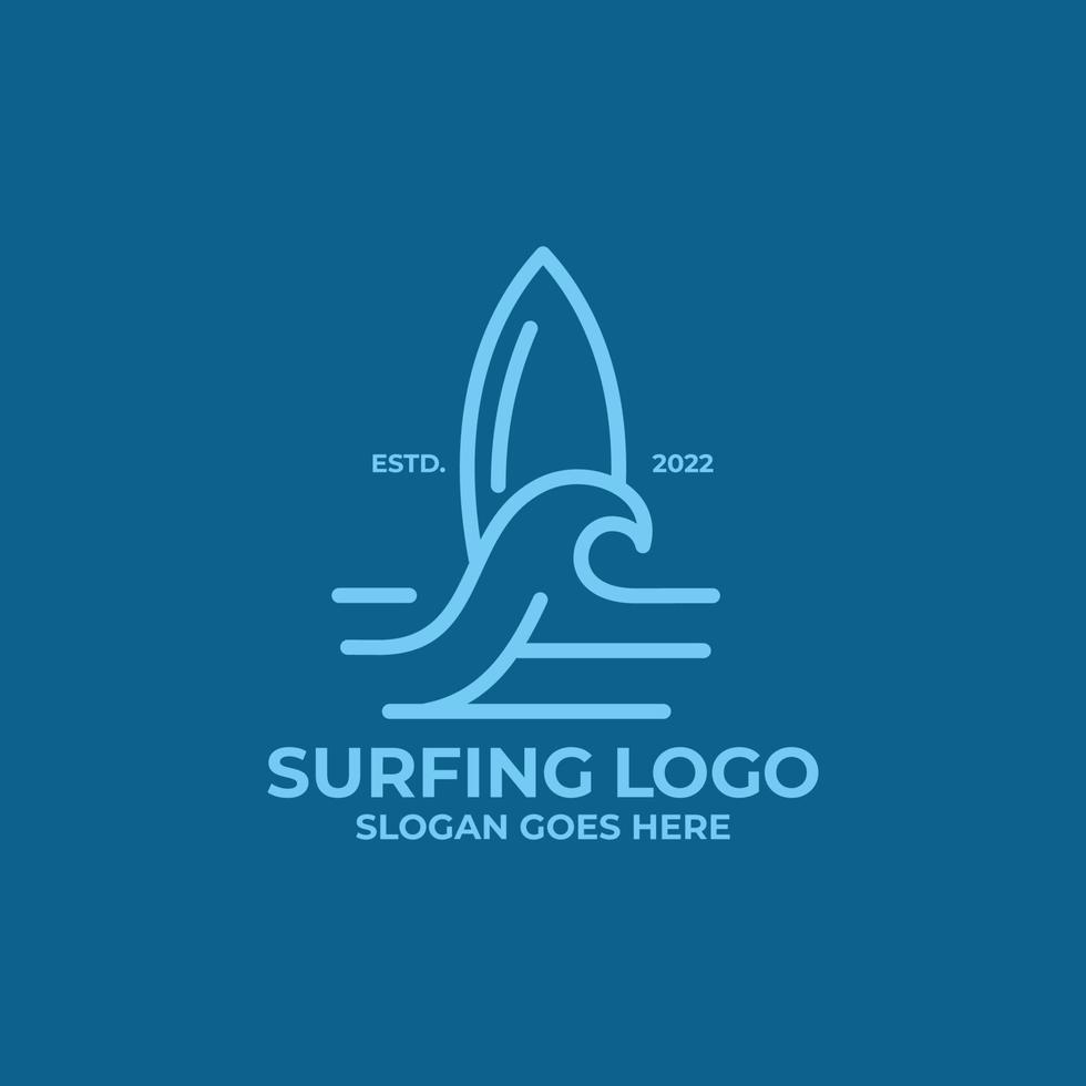 vecteur de logo de surf