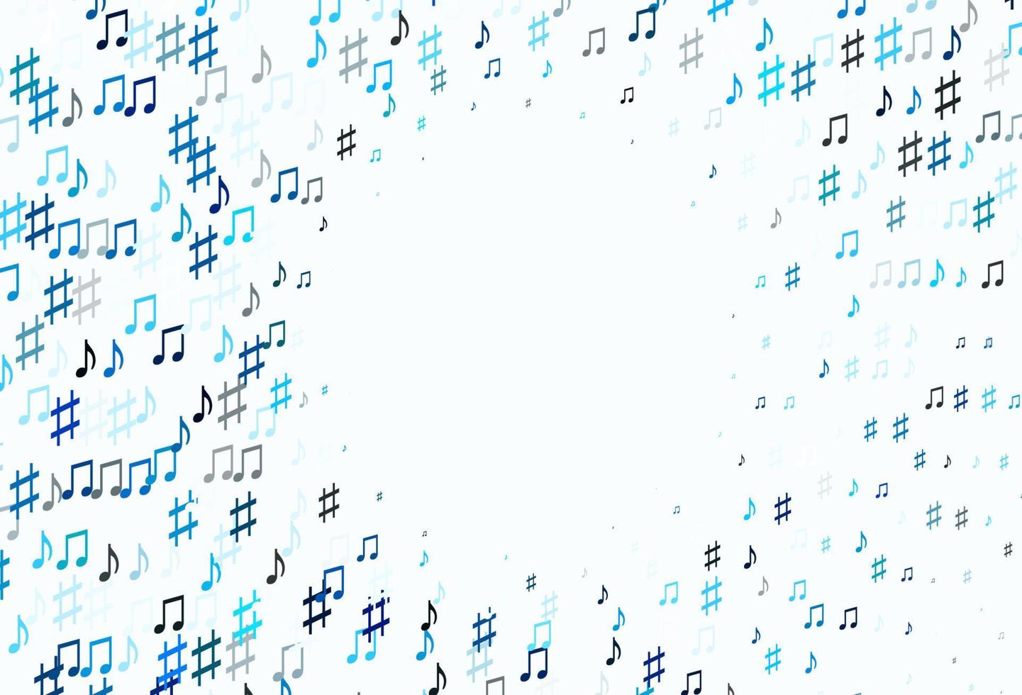 motif vectoriel bleu clair avec des éléments de musique.