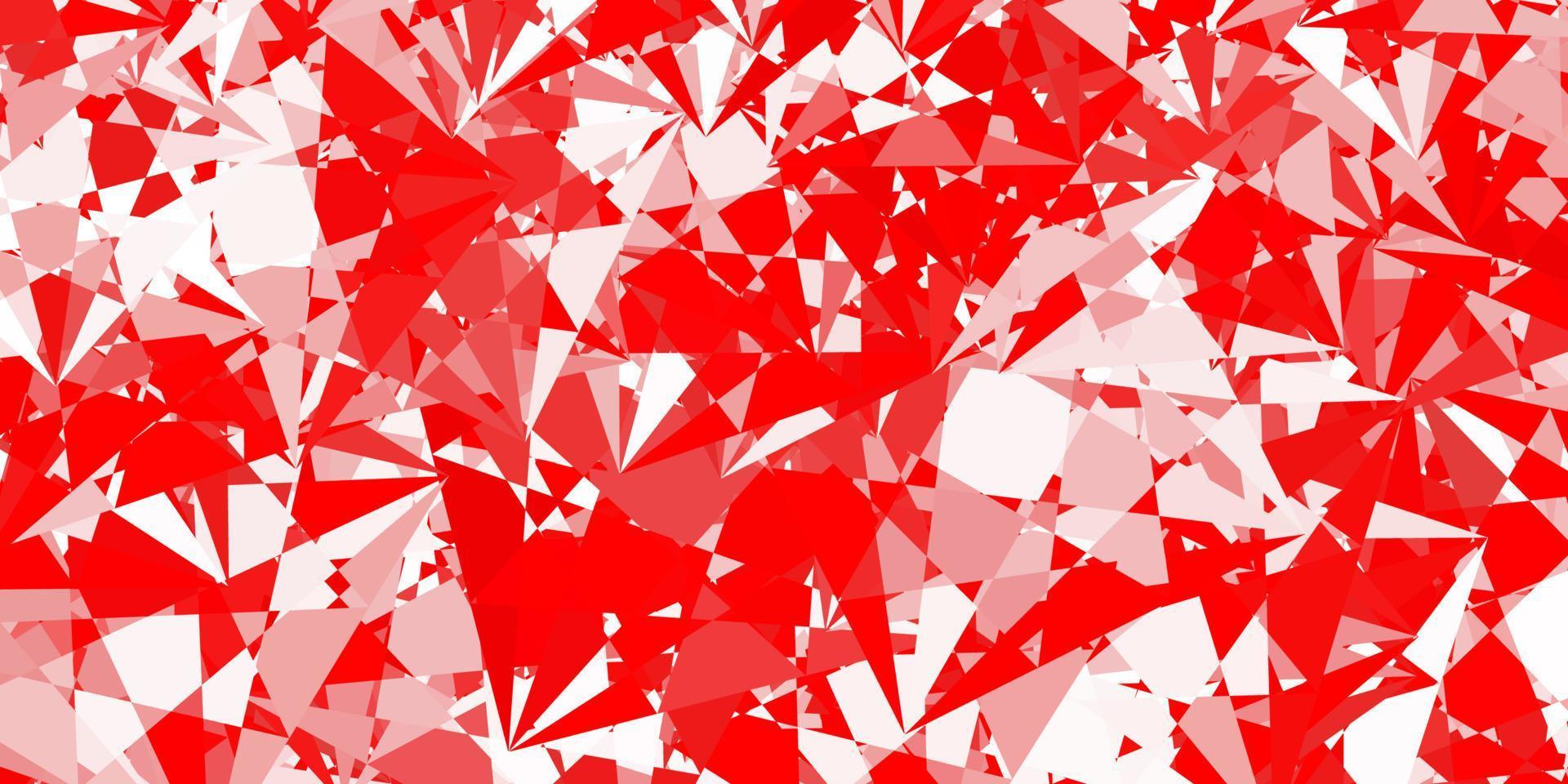 modèle de vecteur rouge clair avec des formes triangulaires.