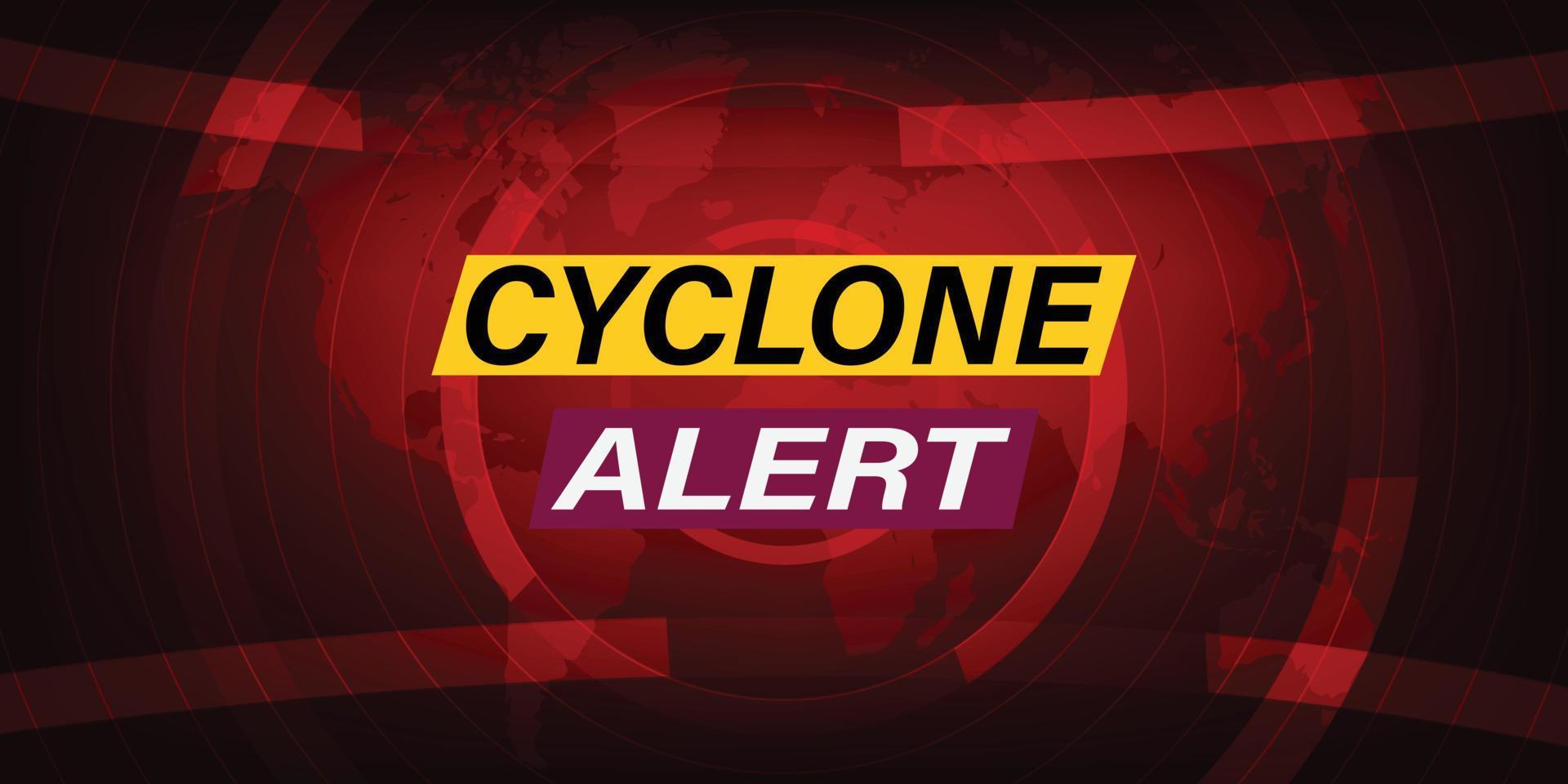 fond de concept de nouvelles de rupture d'alerte de cyclone, toile de fond de nouvelles de cyclone vecteur