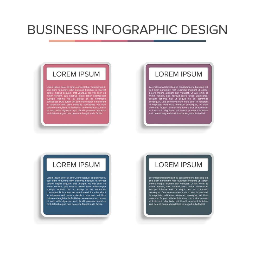 élément de conception infographique d'entreprise défini fond de présentation élégant vecteur