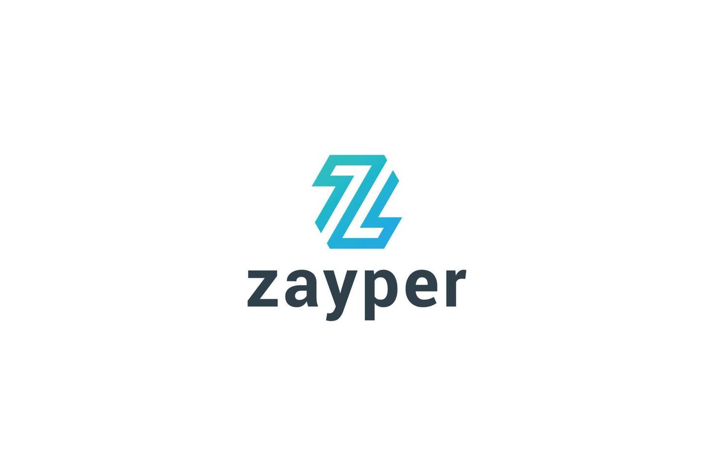 lettre z logo technologique moderne créatif vecteur