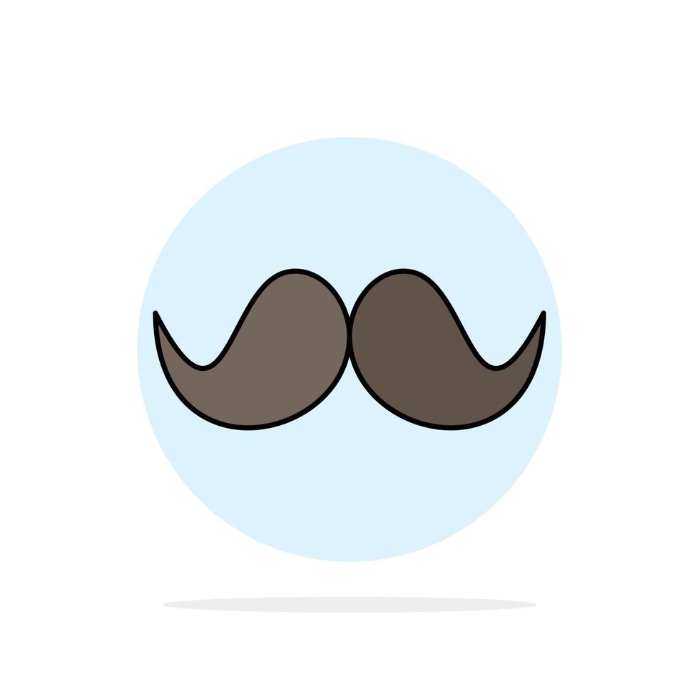 moustache hipster movember mâle hommes plat couleur icône vecteur